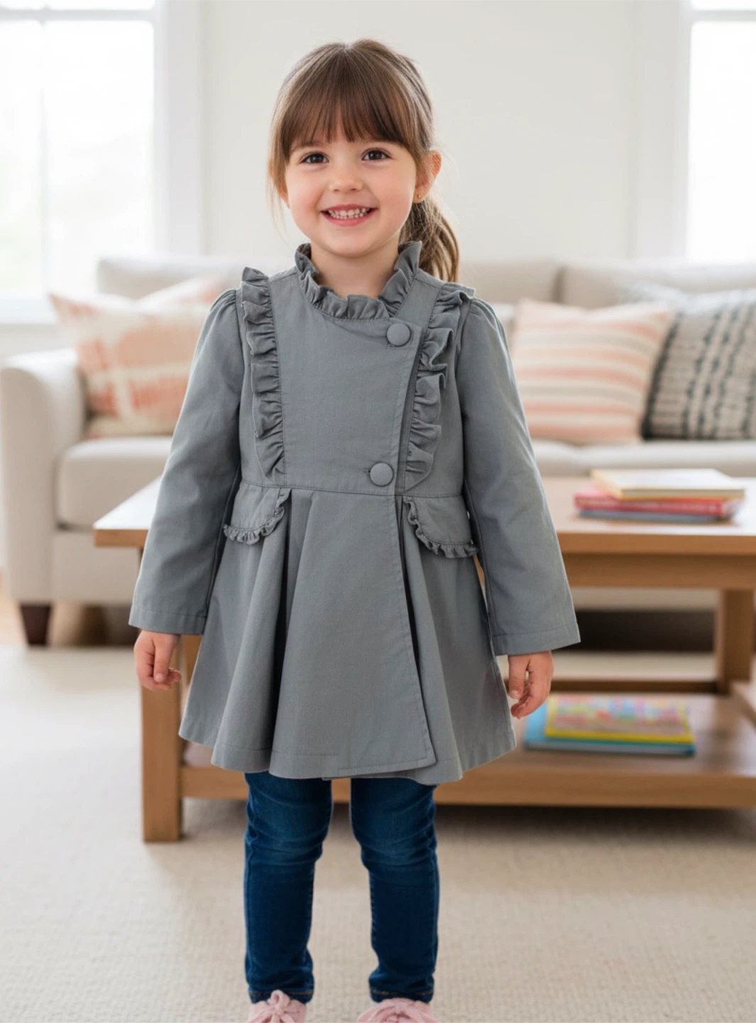 Annica Girls' Ruffle Jacket, Size 5