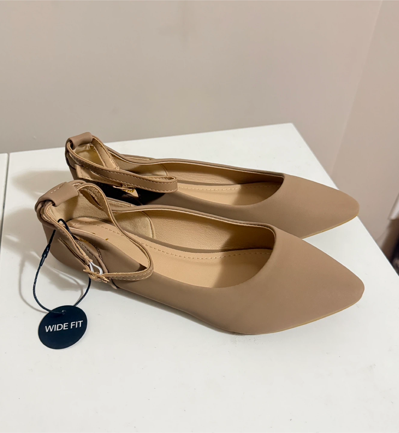 Wide Fit Ankle Strap Ballet Flats - photo 2