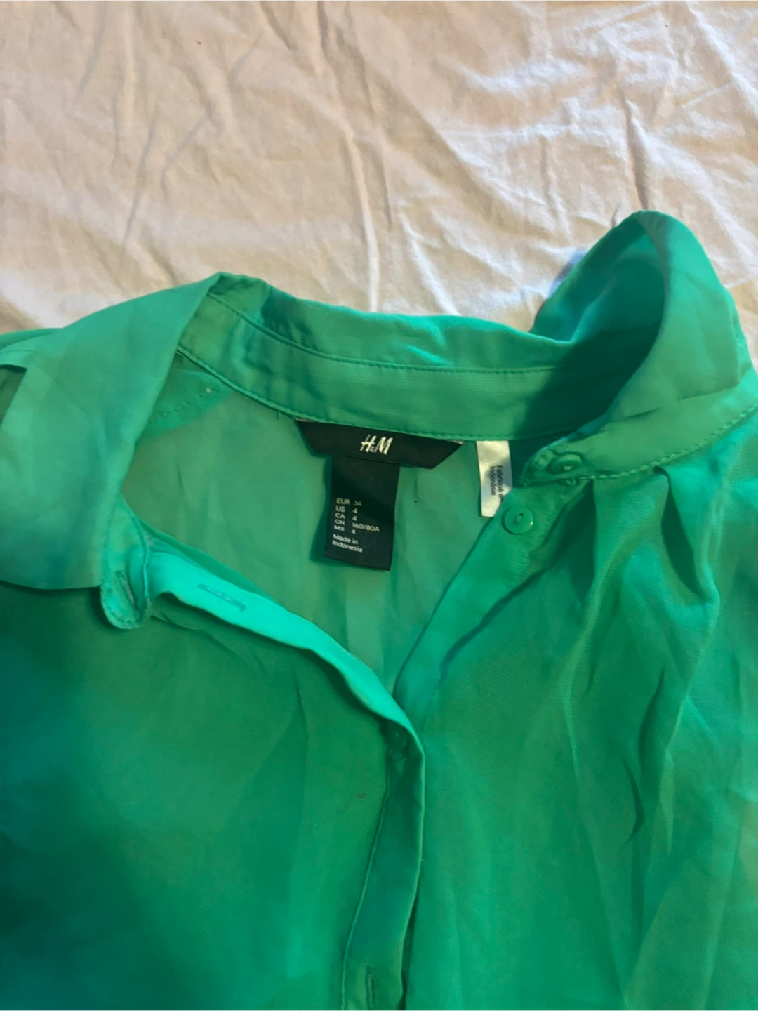 H&M Green Sleeveless Blouse - Size 4 - photo 2