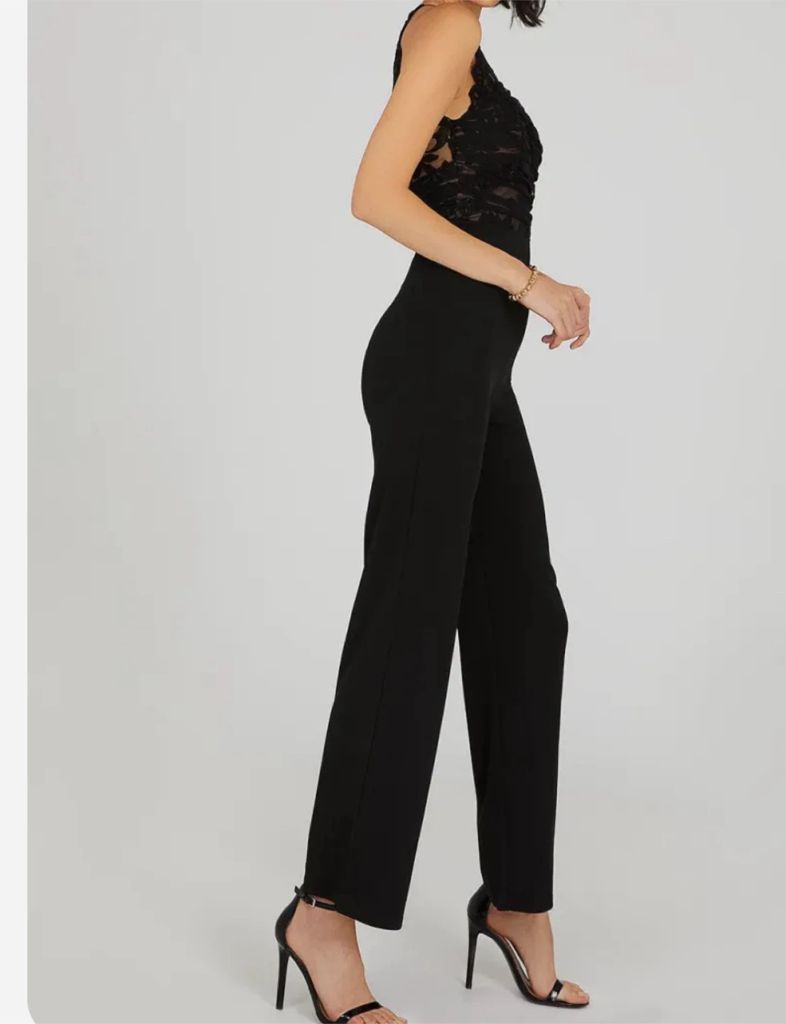 Floral embroidered halter neck jumpsuit new with tags - photo 3