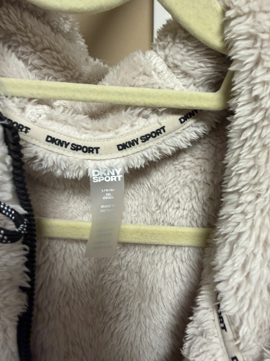 DKNY Sport Beige Sherpa Hoodie - Size L - photo 2