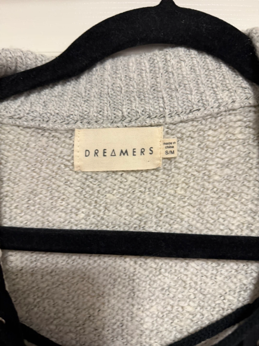 Dreamers Grey Lace-Up Sweater - Size S/M - photo 2