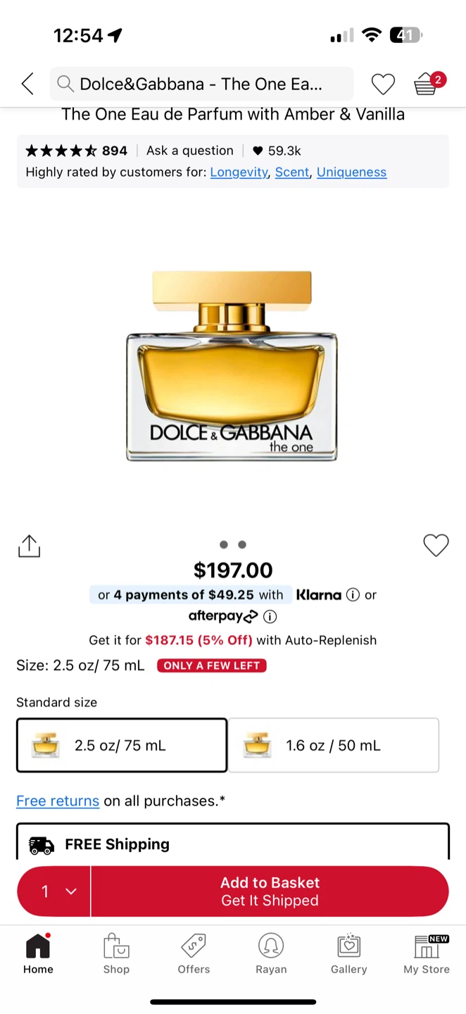 Dolce & Gabbana The One Eau de Parfum 2.5 oz - photo 2