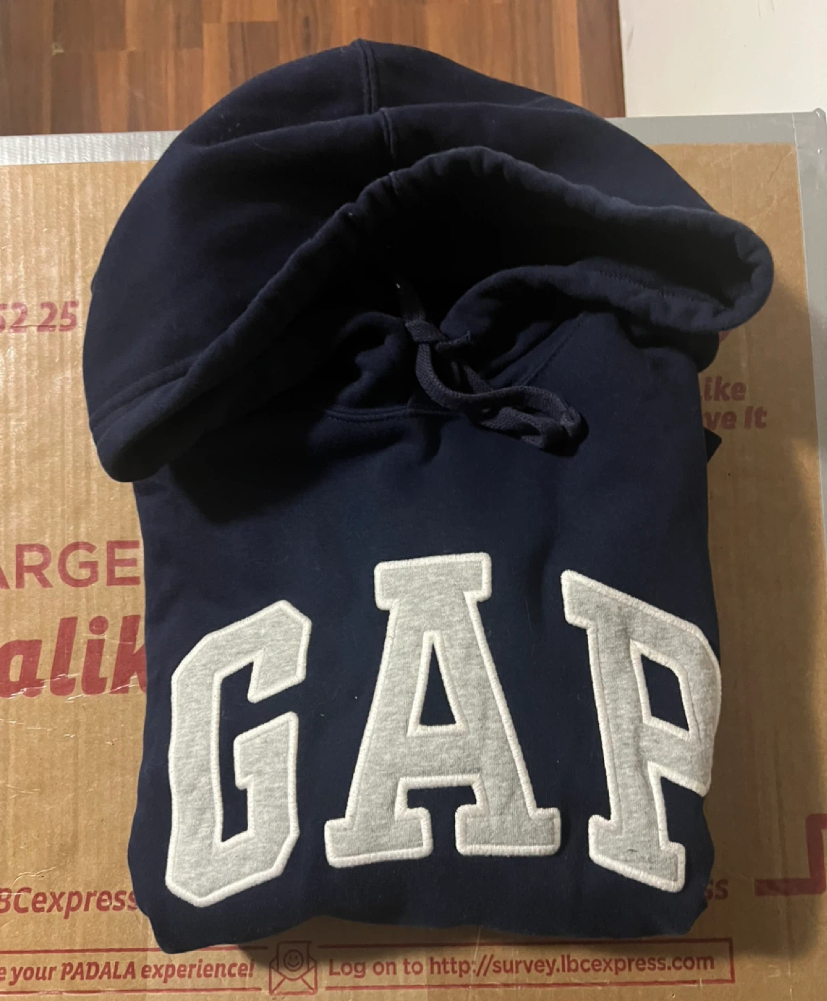 Dark blue Gap Hoodie Grey Logo - photo 2