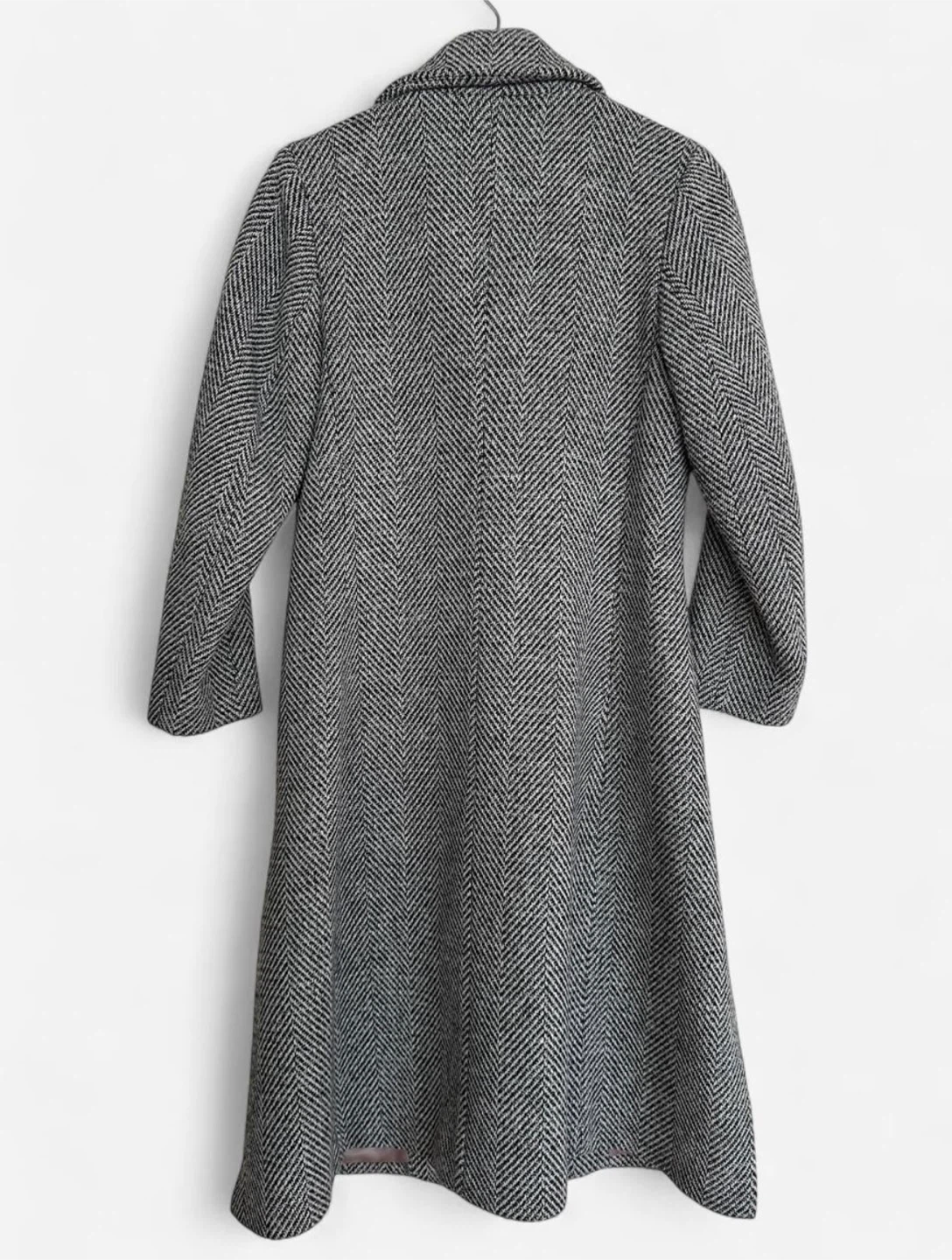 Wool Gray Herringbone Women's Coat - photo 2
