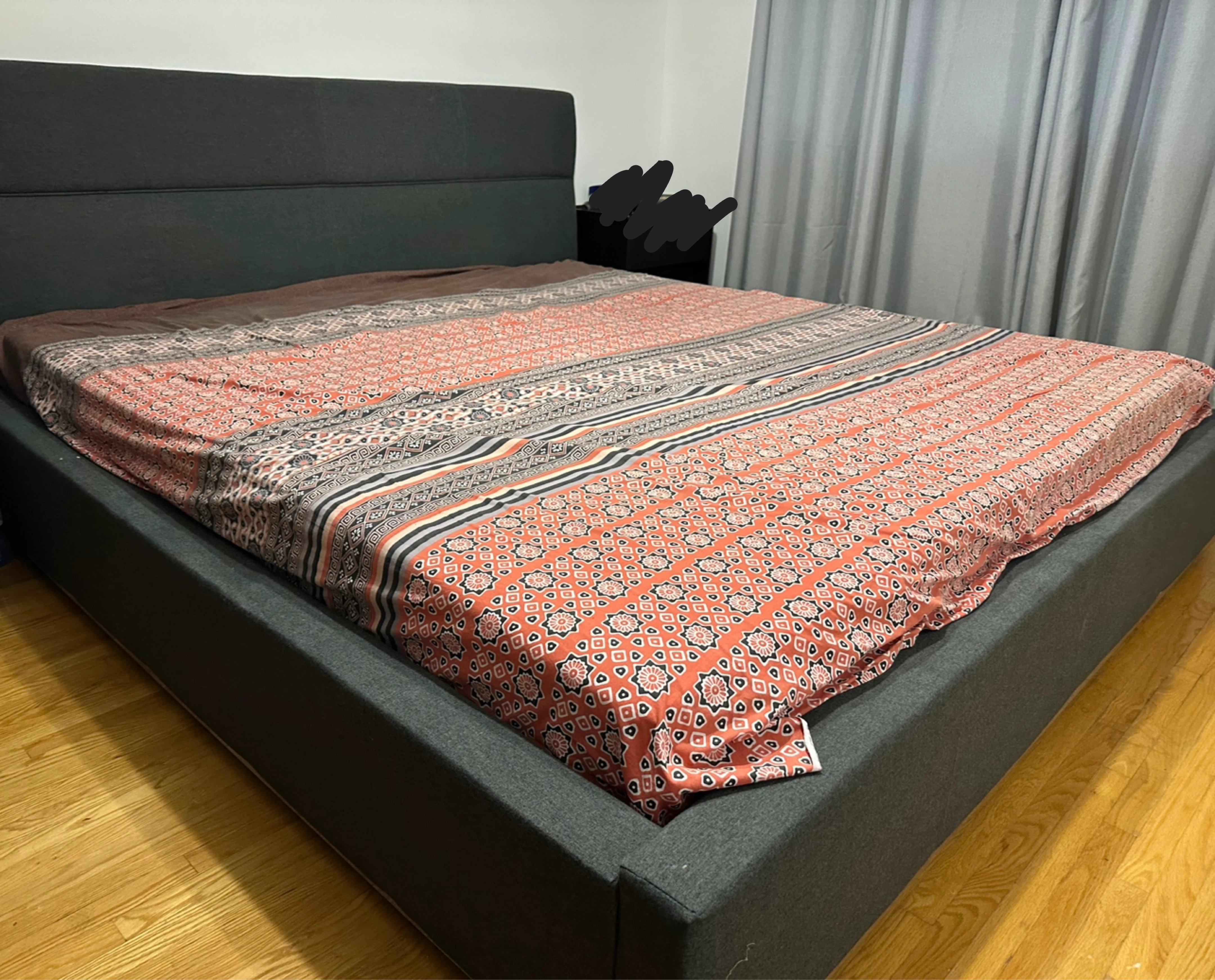 King Size Bed Frame - Grey(Only Serious Buyers)