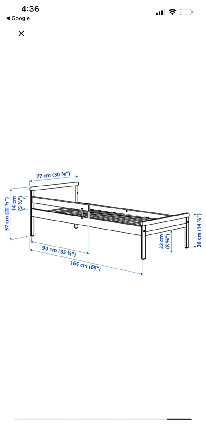 IKEA kids Bed+Mattress+ Protector 70x160cm - photo 3