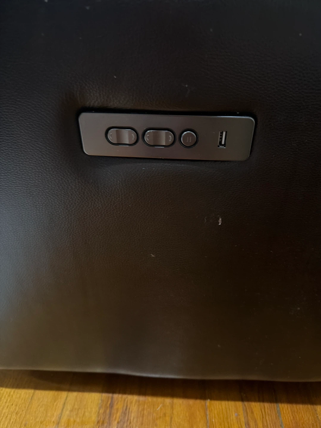 Brown Leather Reclining Sofa - photo 3