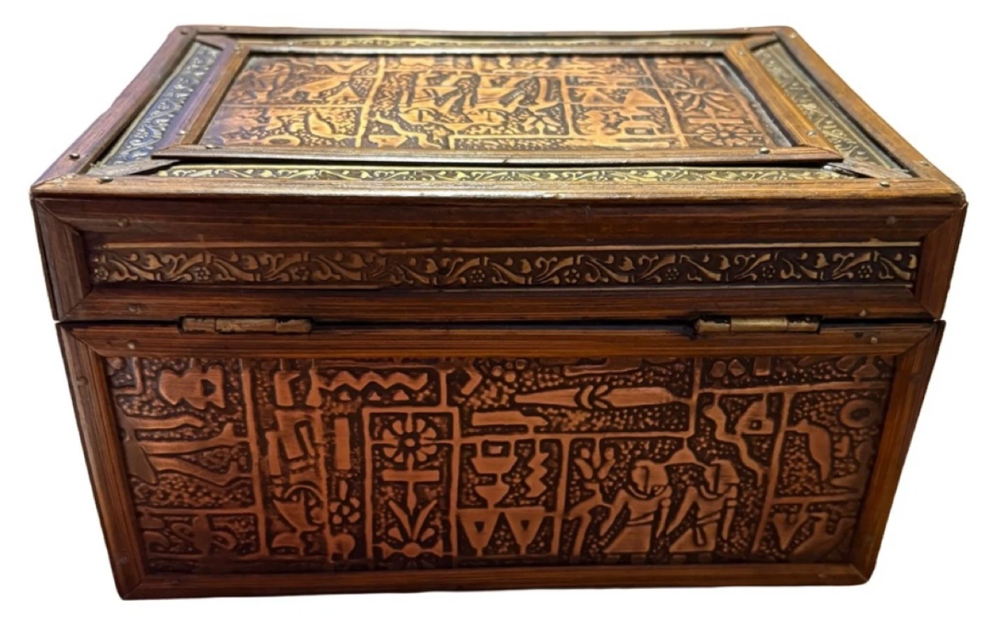 Egyptian-Inspired Ornate Wooden Keepsake Box - photo 5