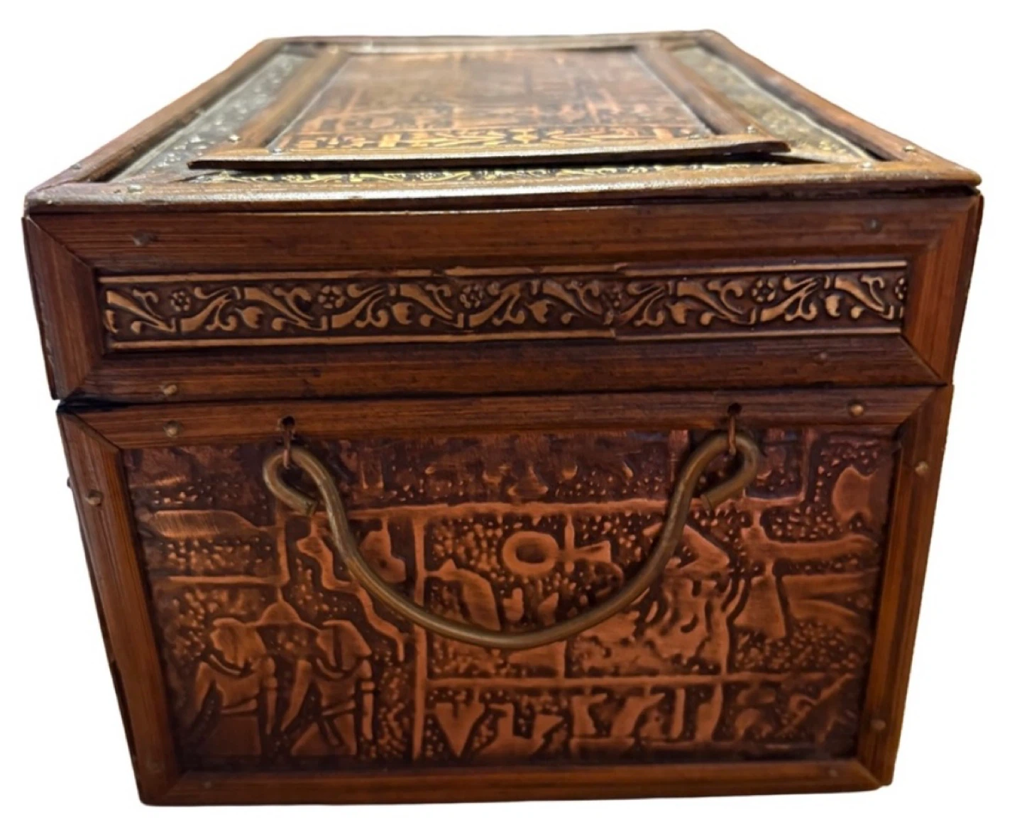 Egyptian-Inspired Ornate Wooden Keepsake Box - photo 3
