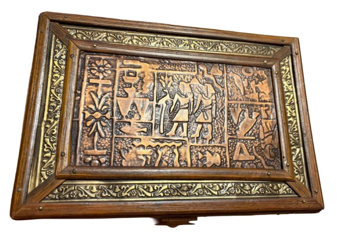 Egyptian-Inspired Ornate Wooden Keepsake Box - photo 2