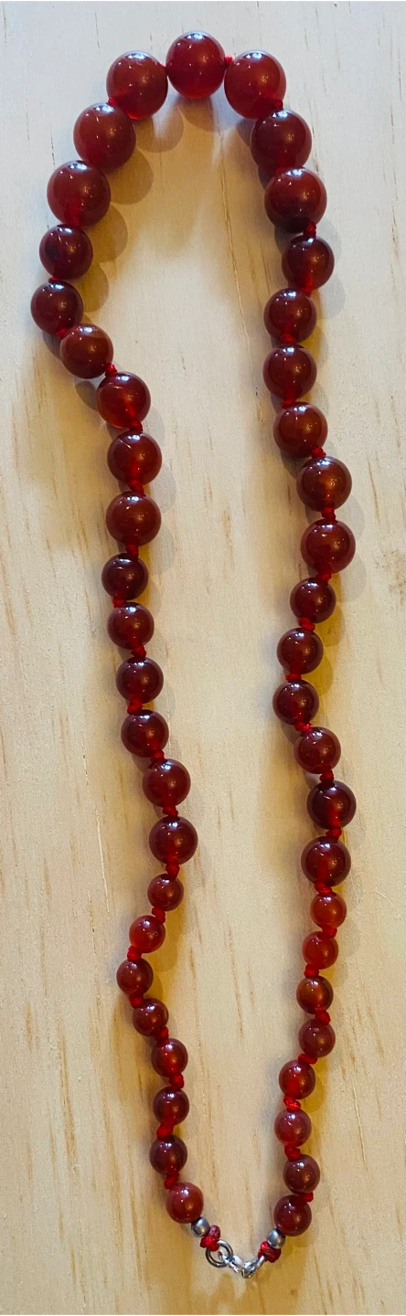 Red Carnelian Beaded Necklace