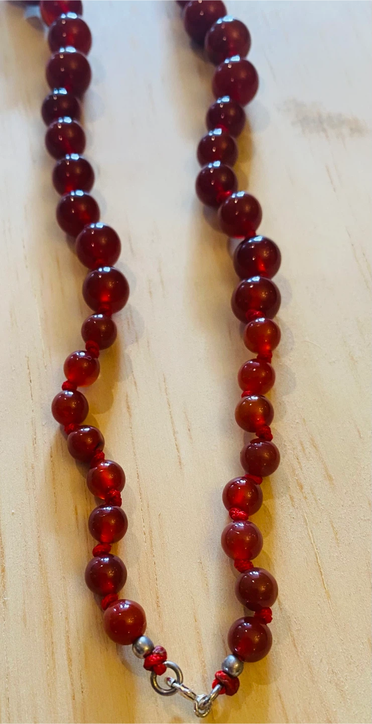 Red Carnelian Beaded Necklace - photo 2
