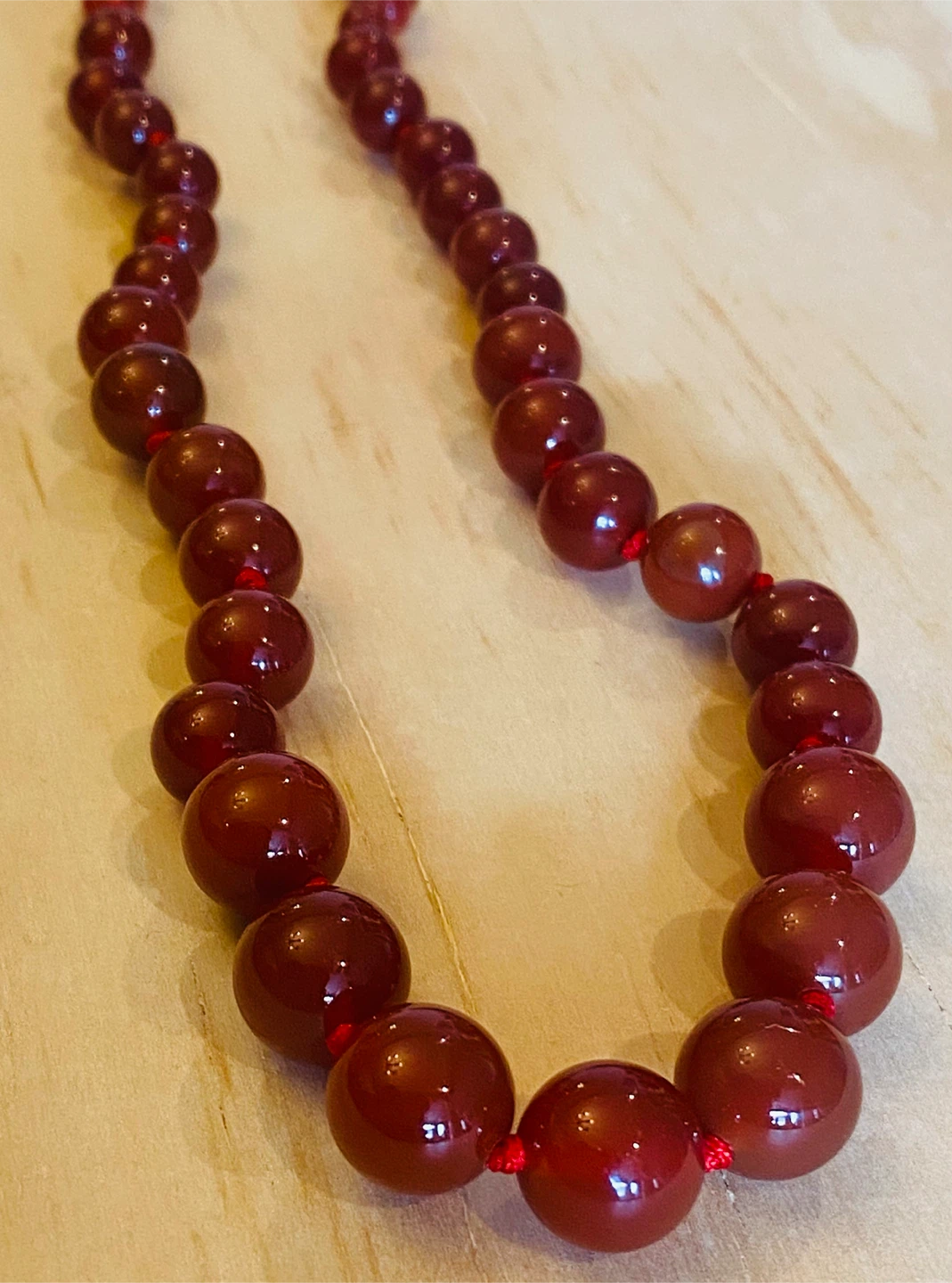Red Carnelian Beaded Necklace - photo 3