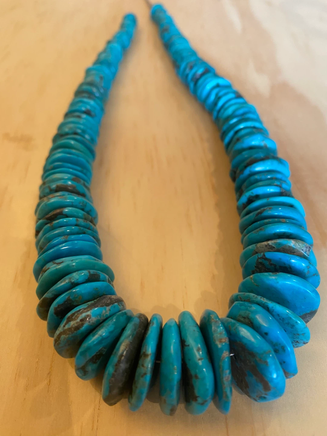 Turquoise Disc Bead Necklace