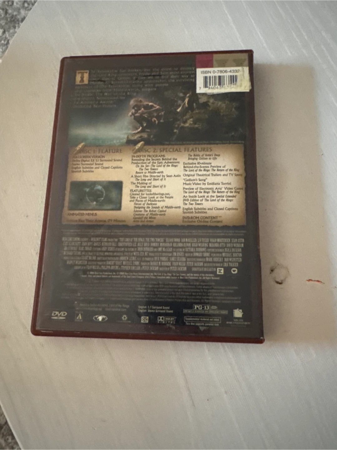The Lord of the Rings: The Two Towers DVD - photo 2