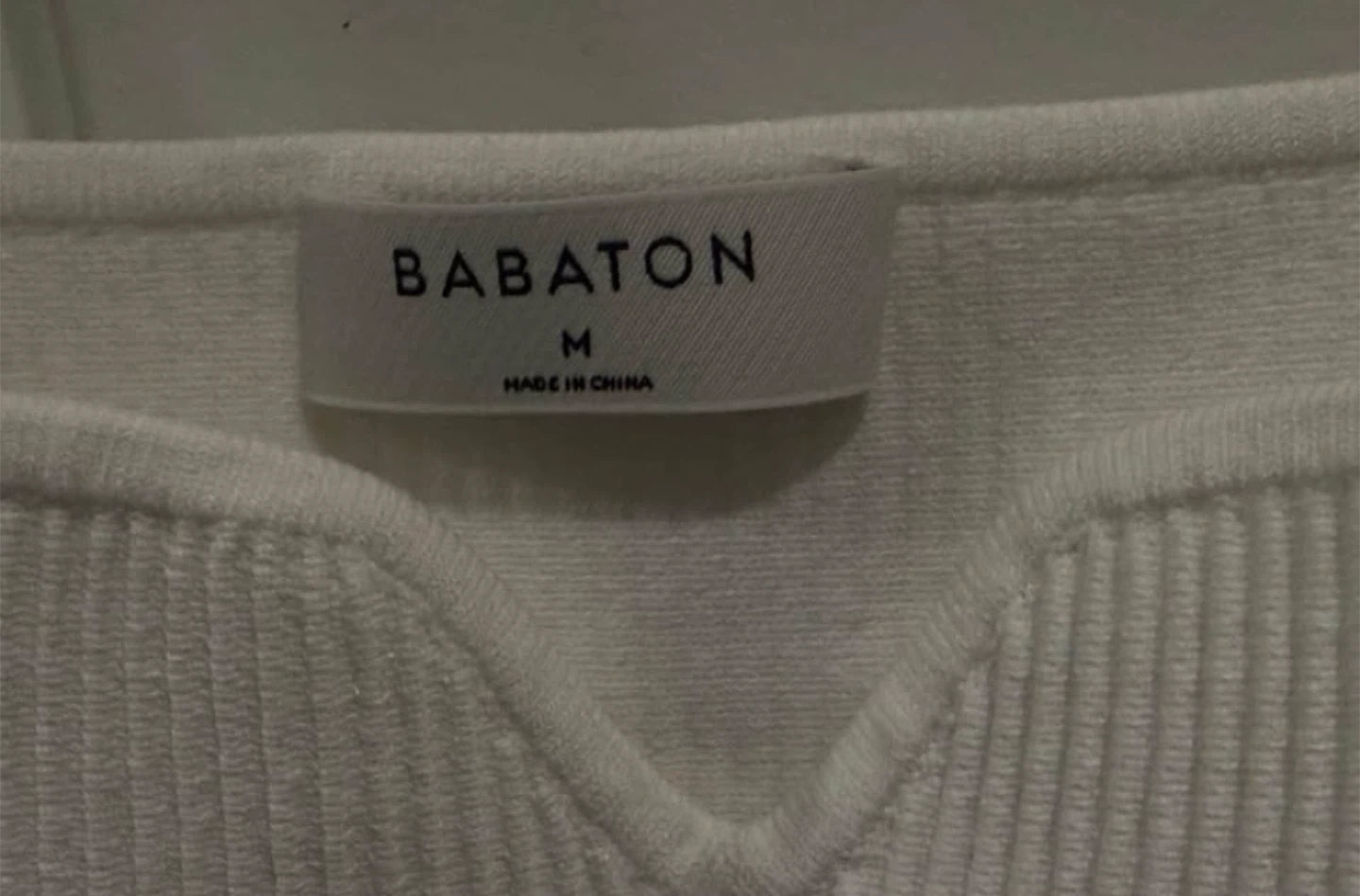 Babaton White Knit Top - Size M - photo 2