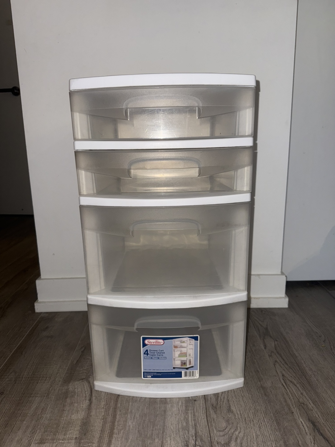 Sterilite 4 Drawer Cart - White