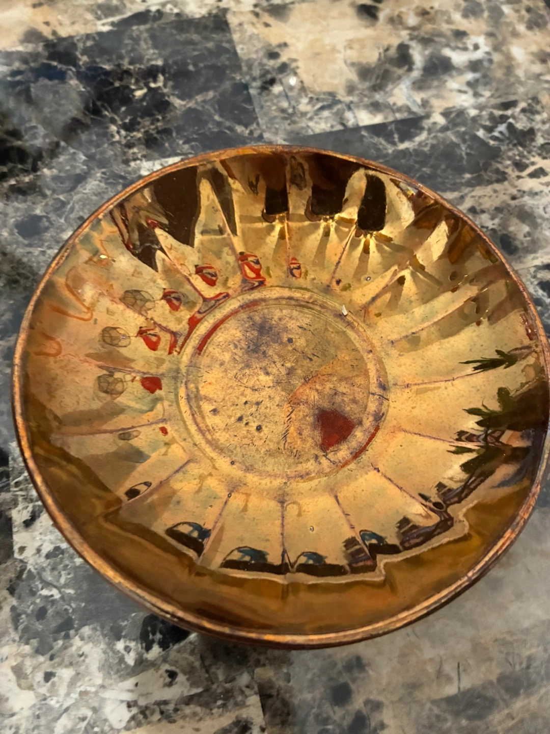 19c copper luster cup and saucer - photo 2