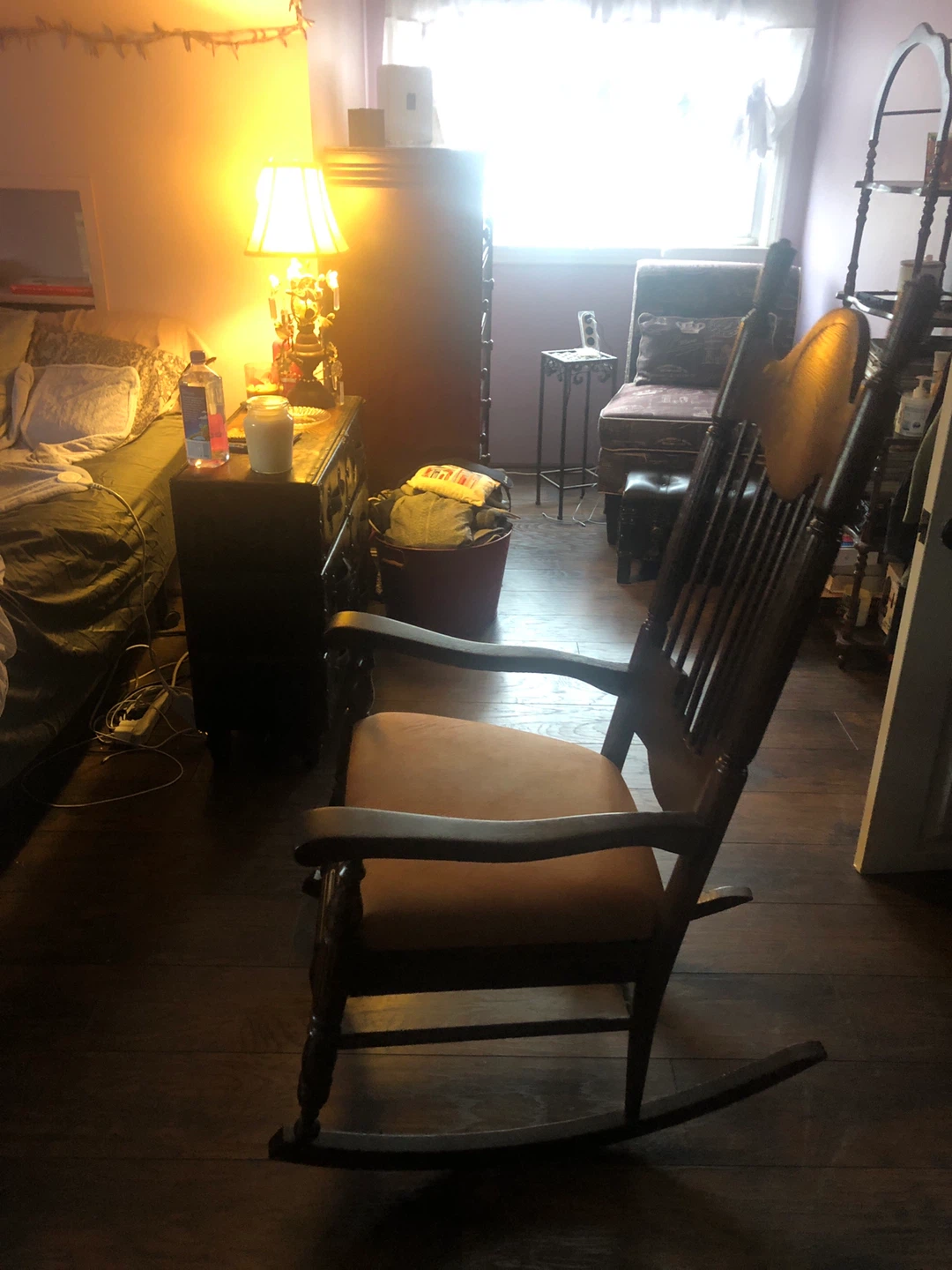 Vintage Wooden Rocking Chair - photo 2