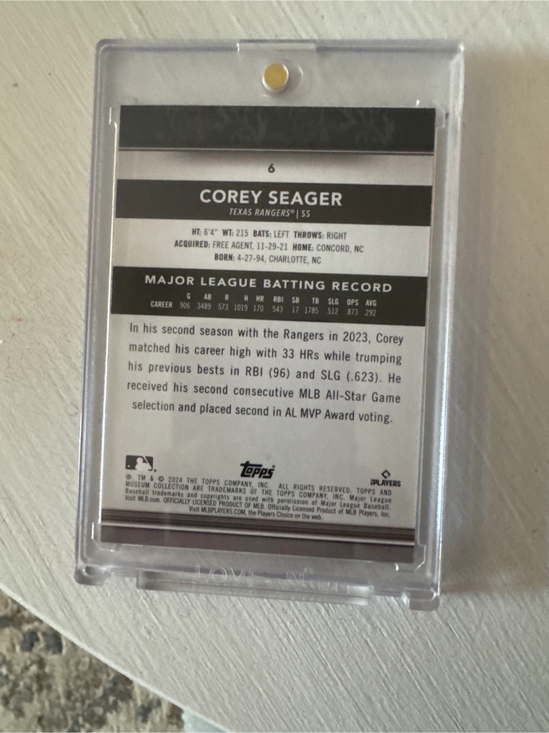 Corey Seager Baseball Card - photo 2