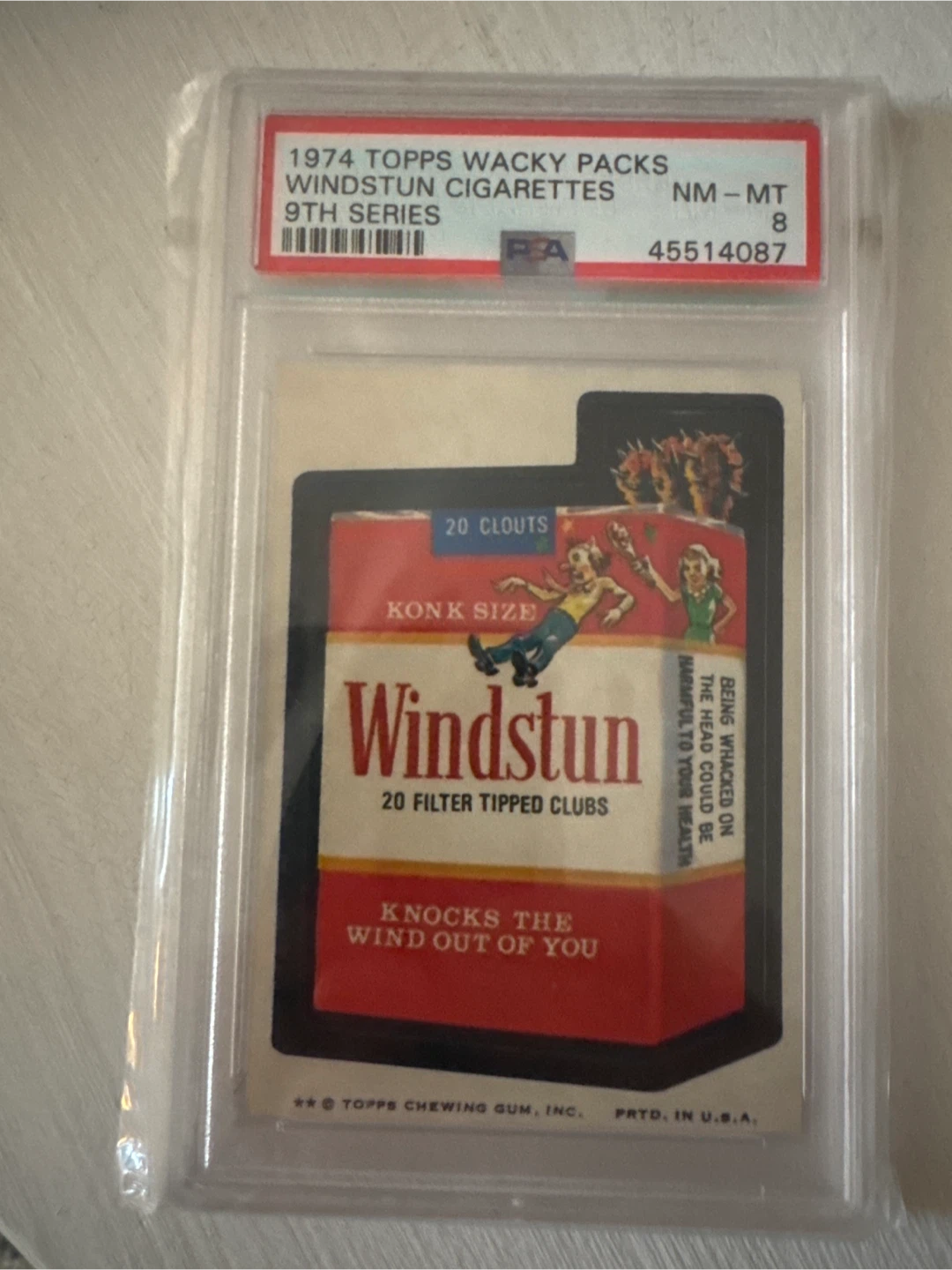 1974 Topps Wacky Packs Windstun Cigarettes 9th Series NM-MT