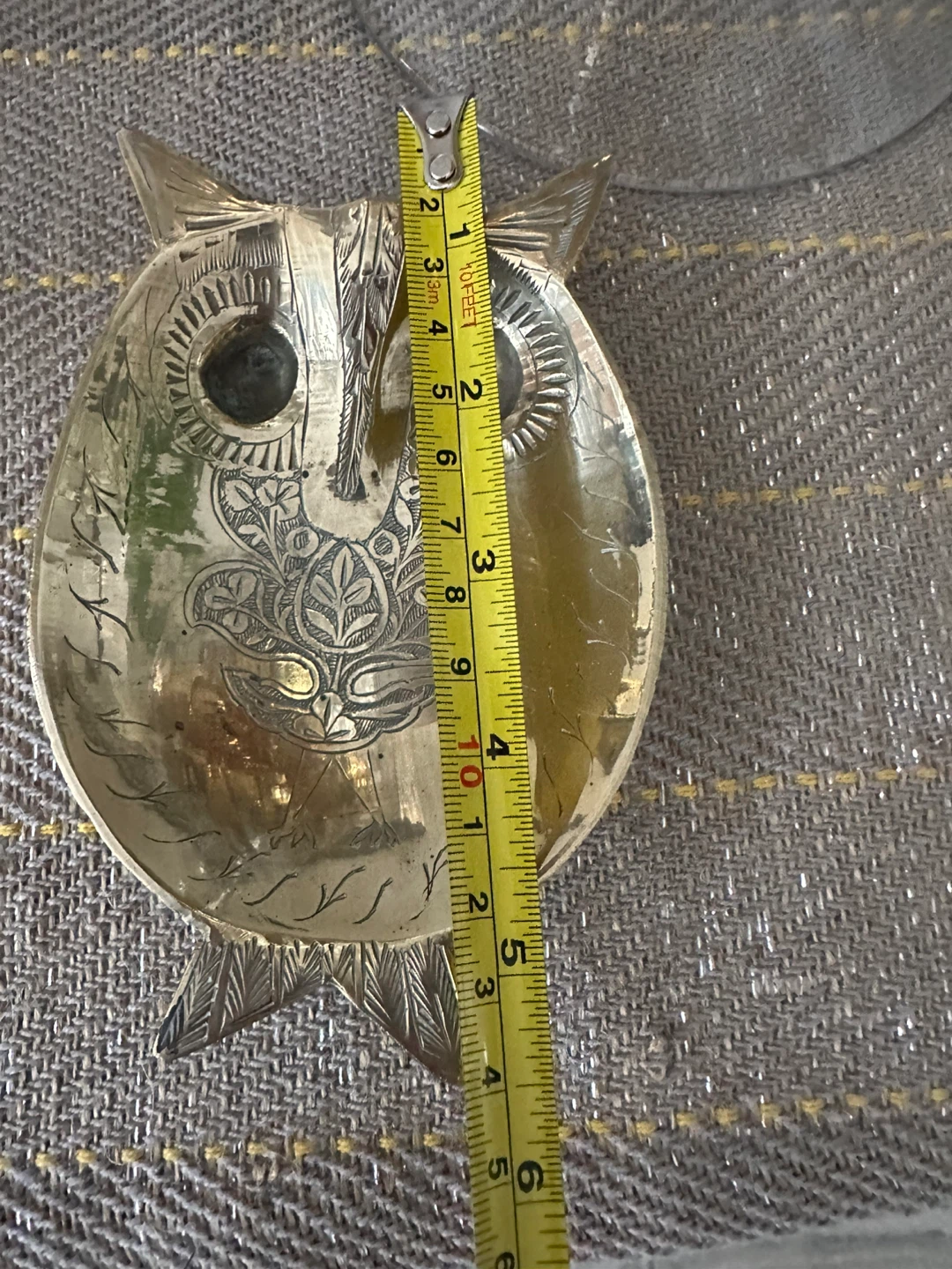 Vintage Brass Owl Dish - photo 4