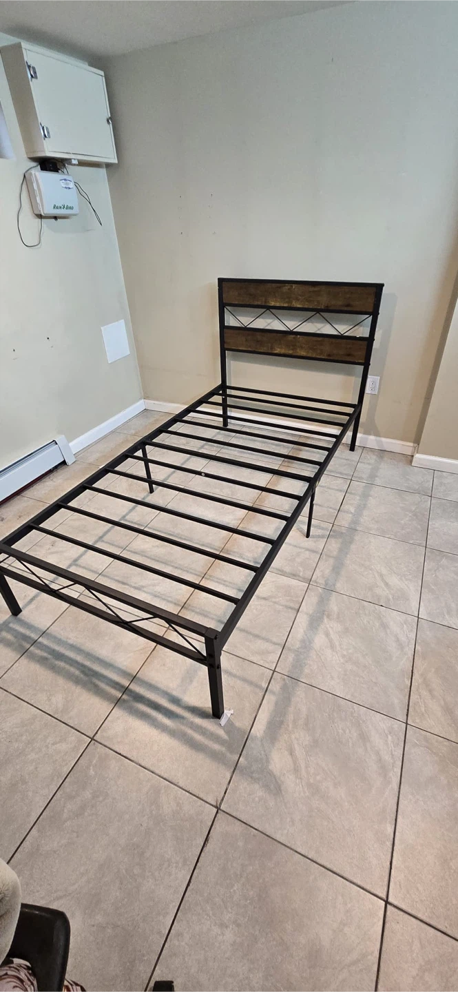 Twin Size Bed Frame with Headboard