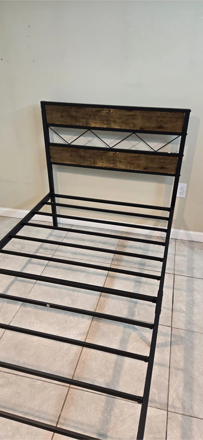 Twin Size Bed Frame with Headboard - photo 3