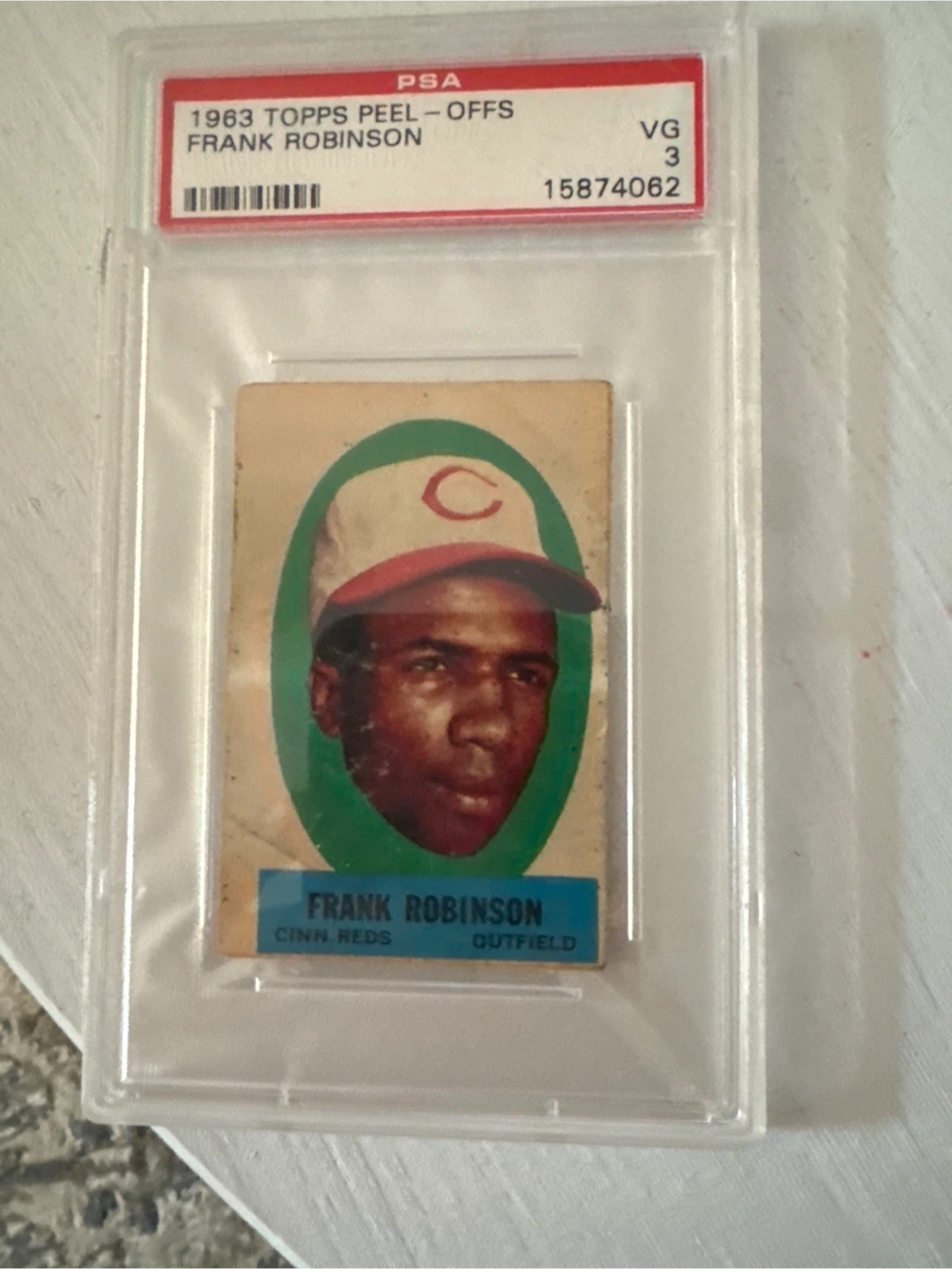 1963 Topps Peel-Offs Frank Robinson VG 3