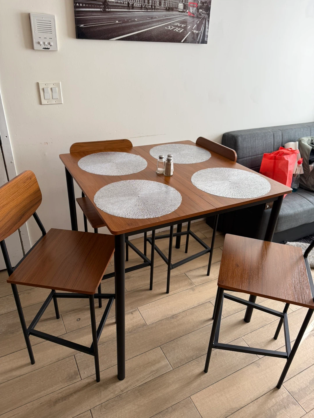 Dining Table Set with 4 Chairs