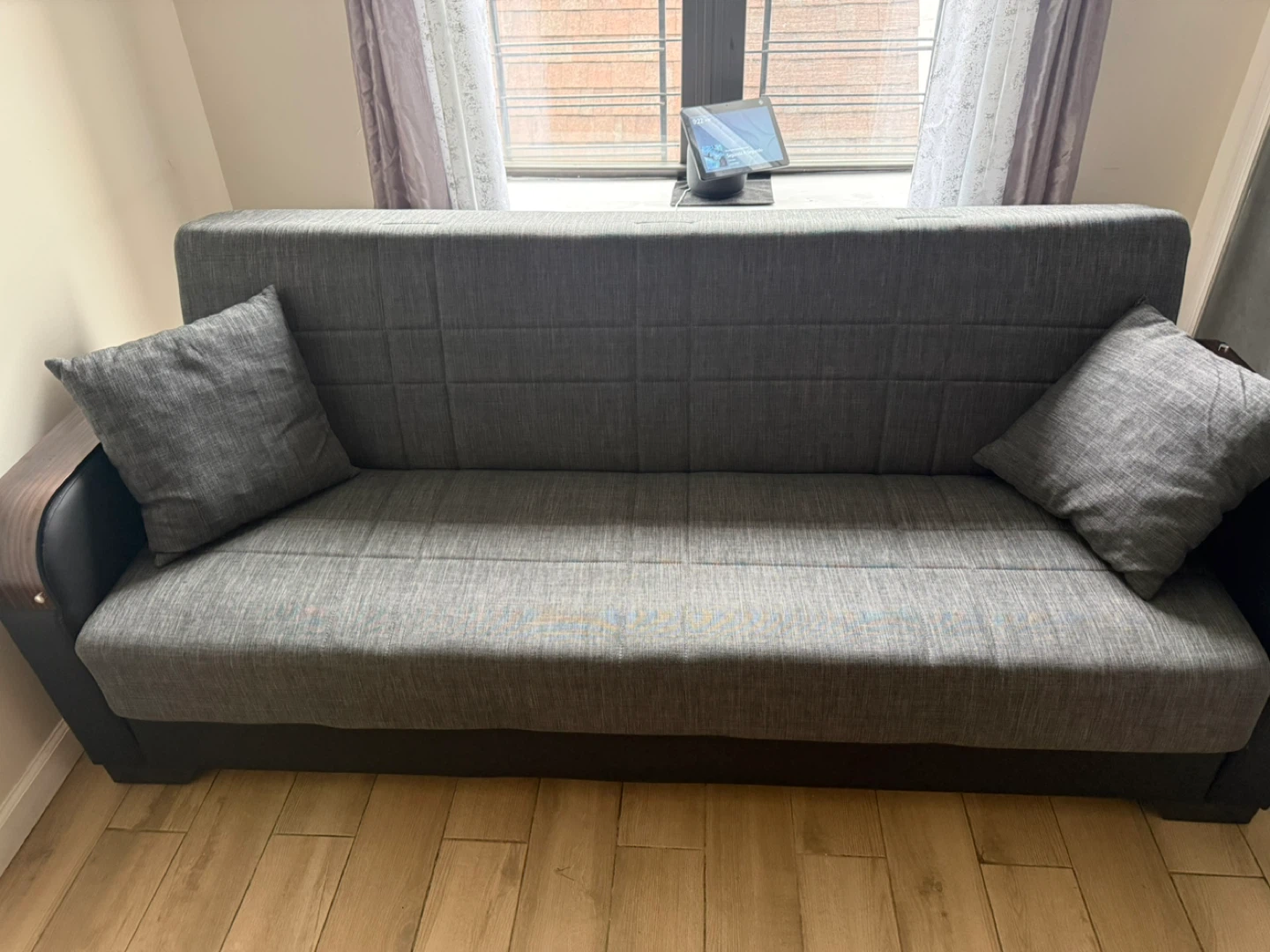 Gray Sofa Bed with Storage