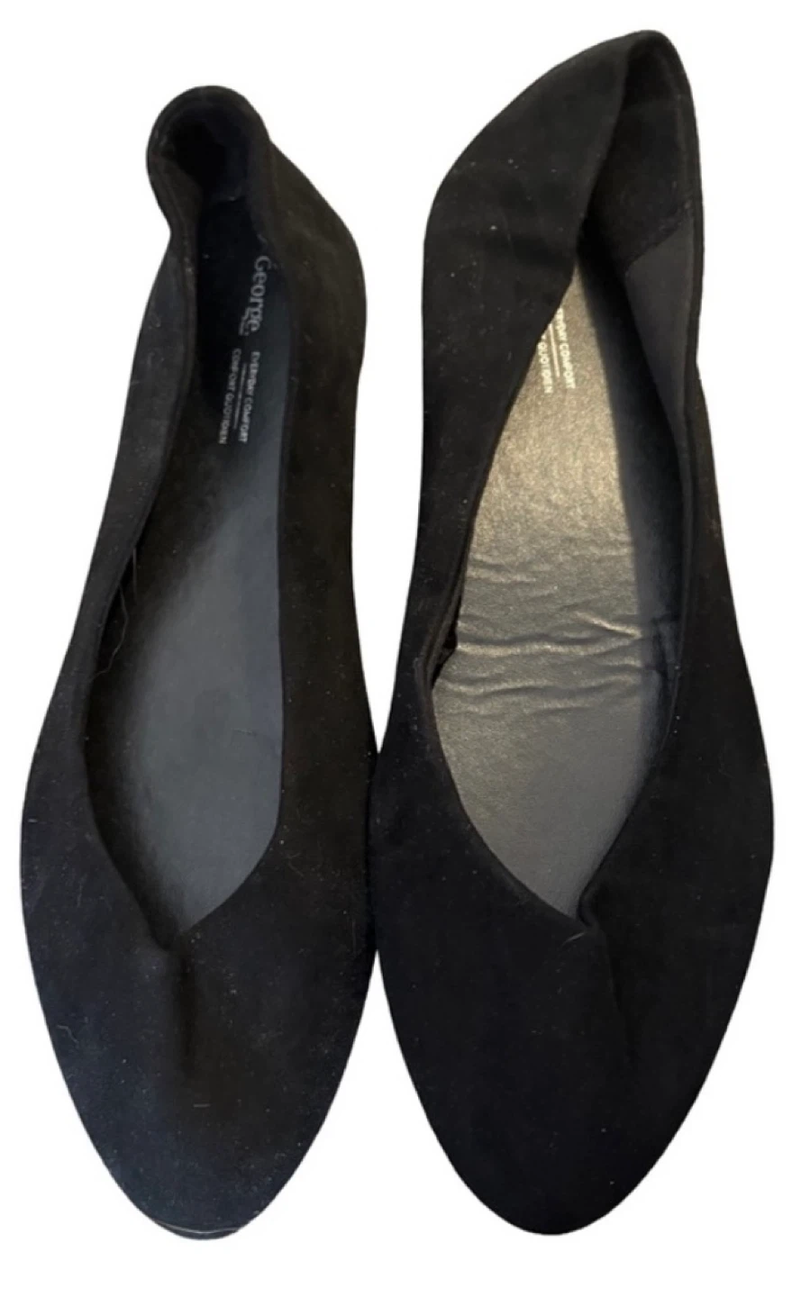 George Sleek Black Flats