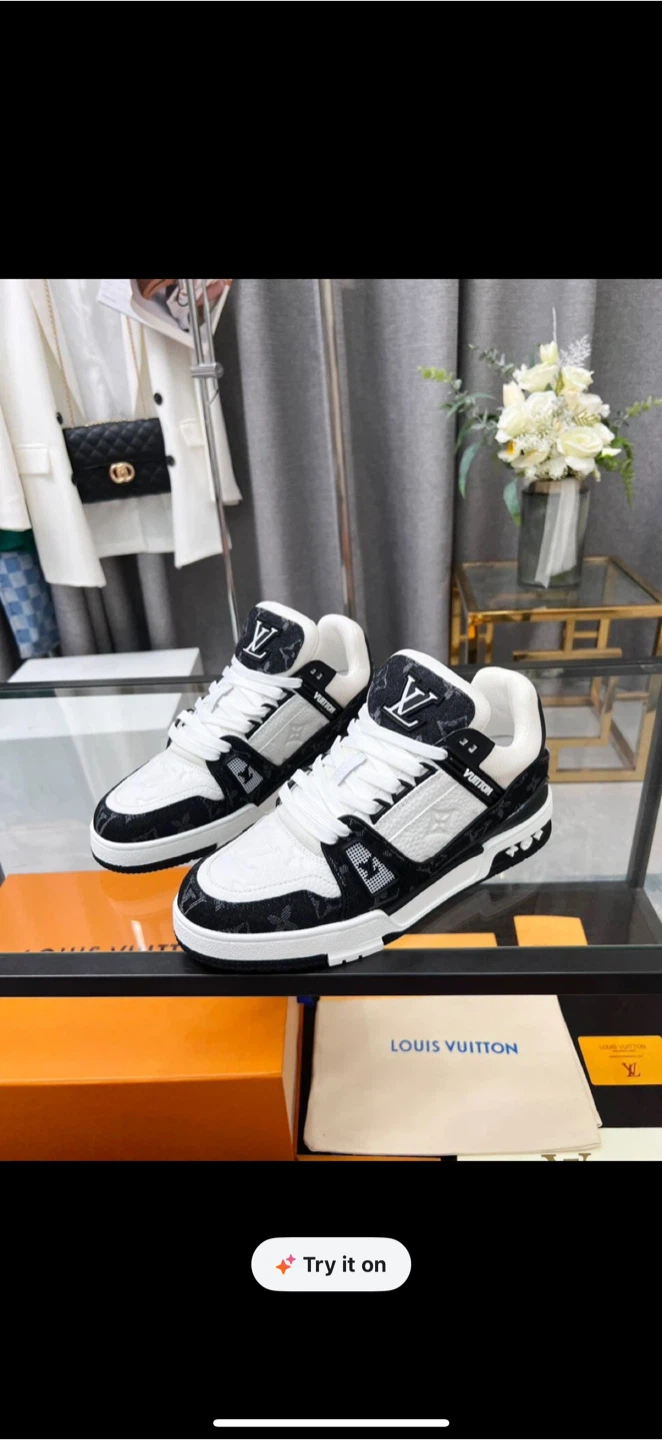 Louis Vuitton Black & White Sneakers