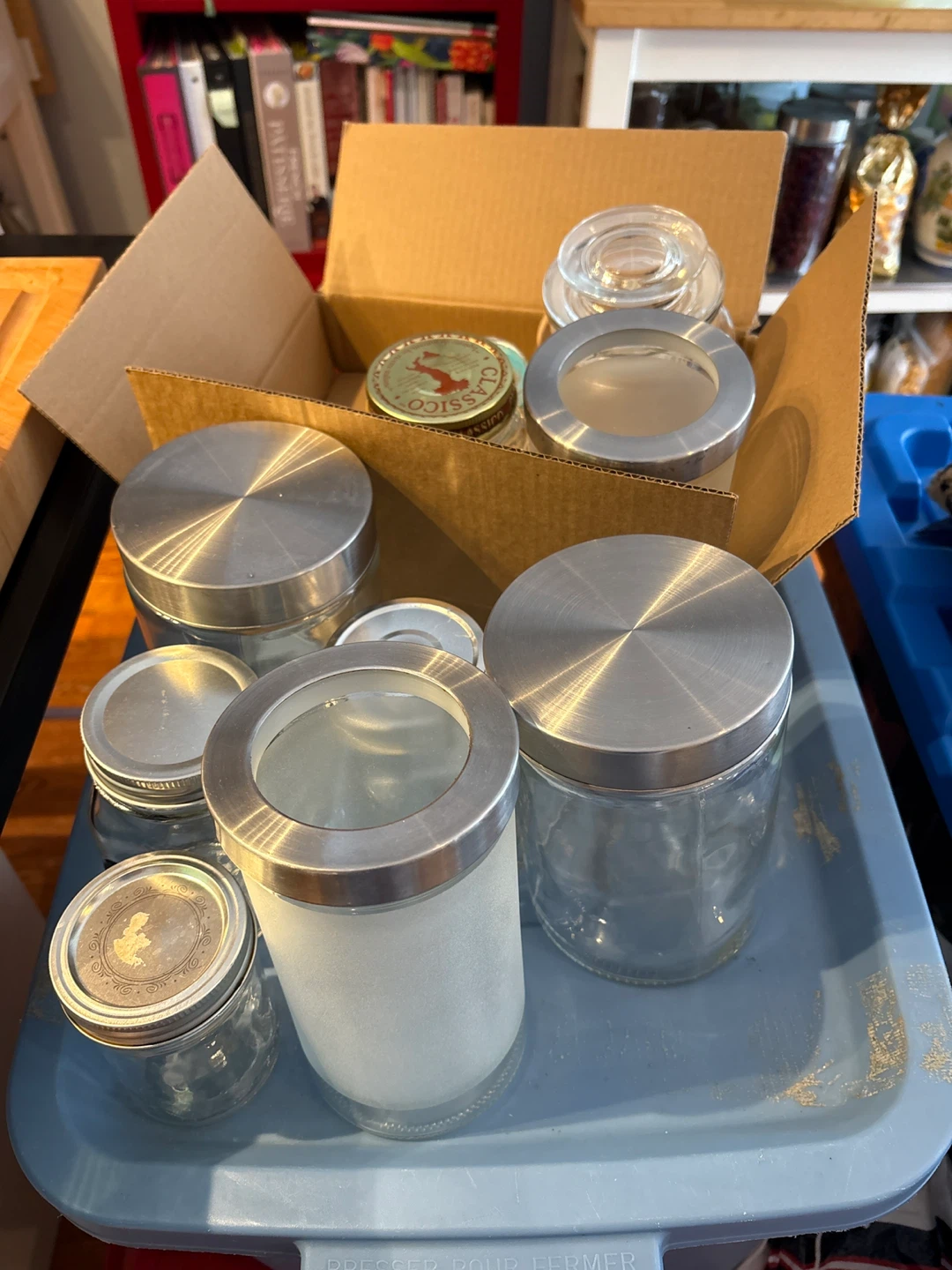 Variety of Glass Jars with Lids