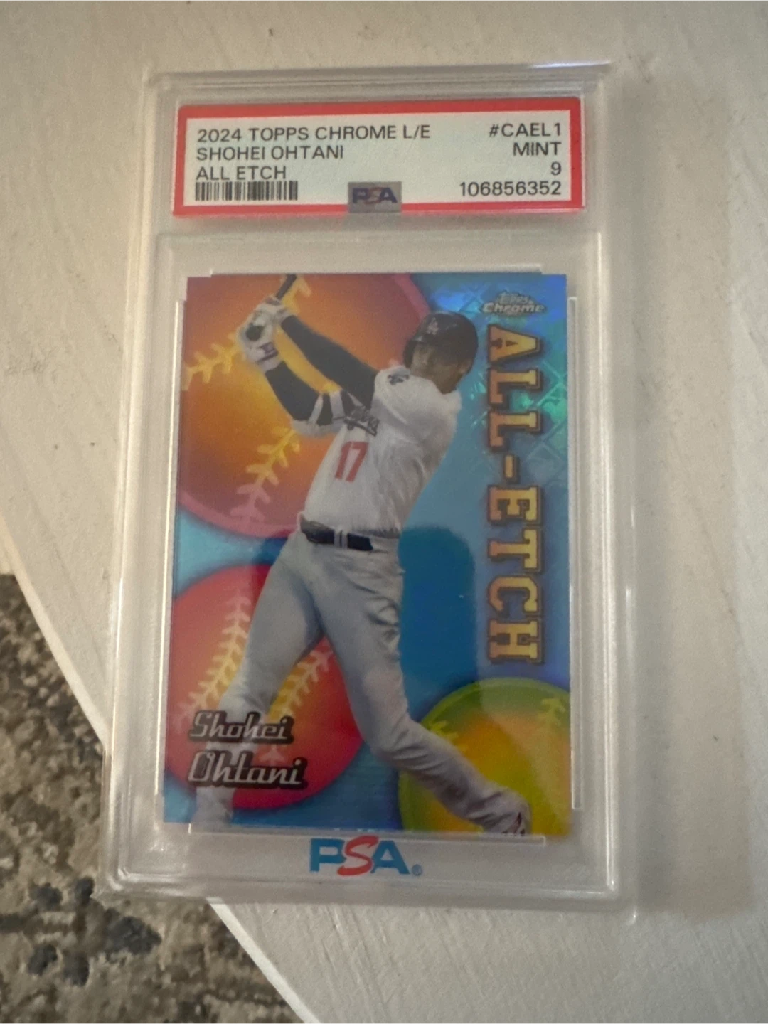 Shohei Ohtani 2024 Topps Chrome L/E ALL ETCH PSA 9