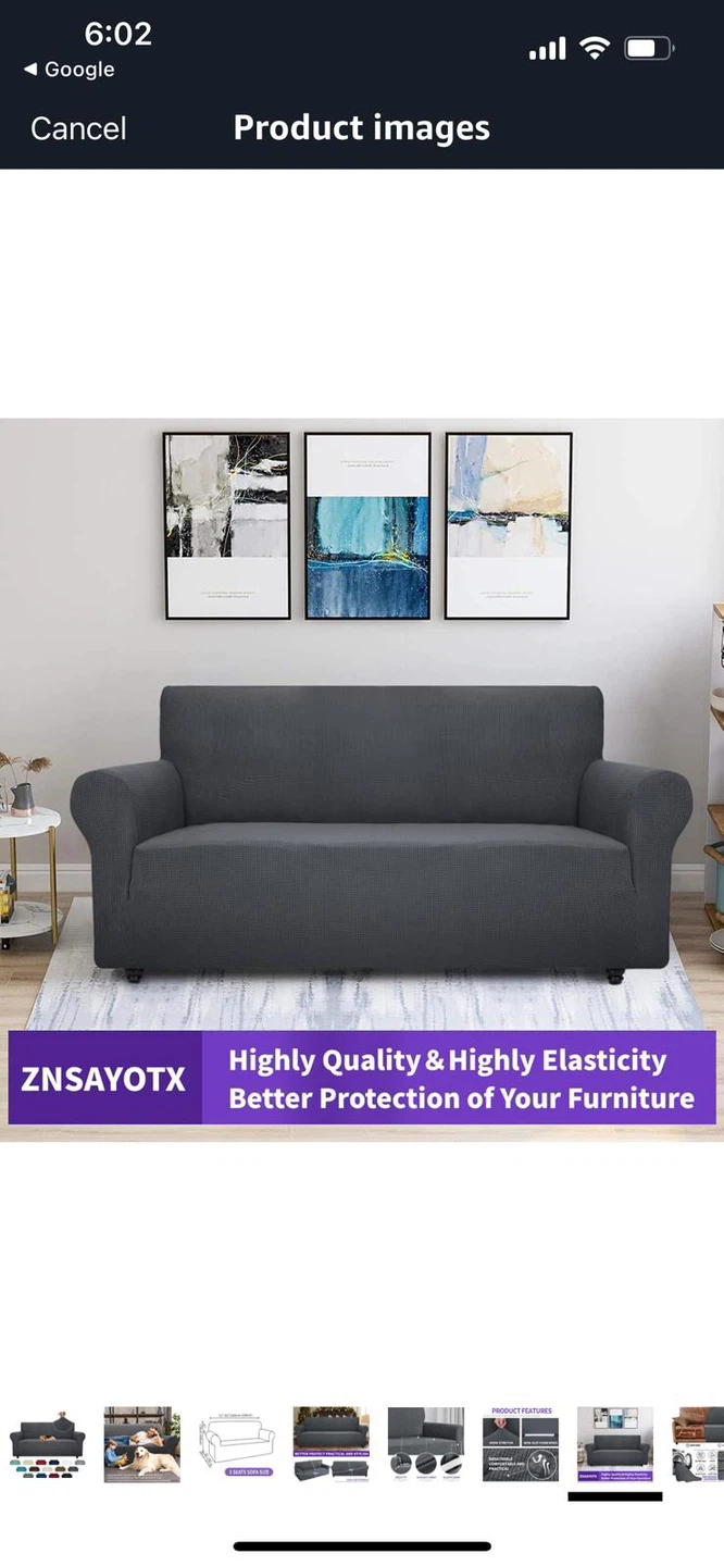 Brand NEW-ZNSAYOTX Gray Sofa Cover - photo 5