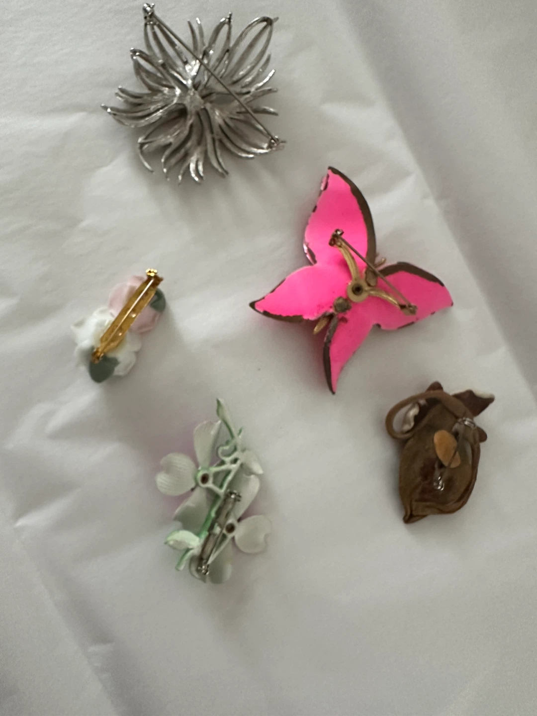 Vintage Flower Brooches - Lot of 5 - photo 4