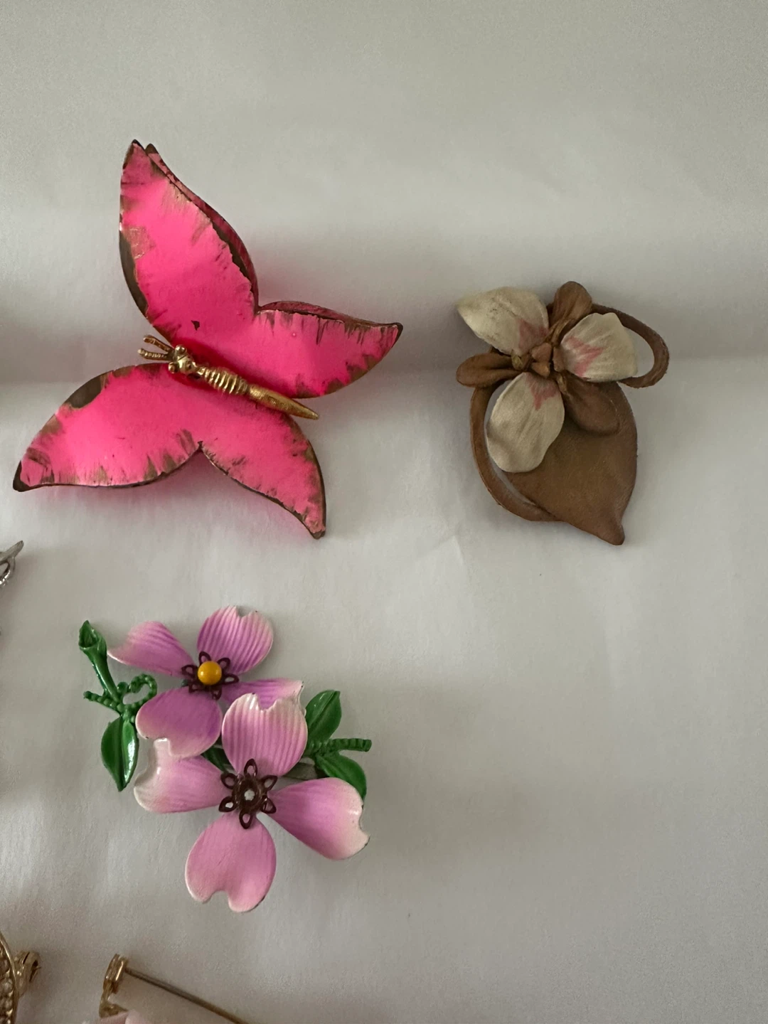 Vintage Flower Brooches - Lot of 5