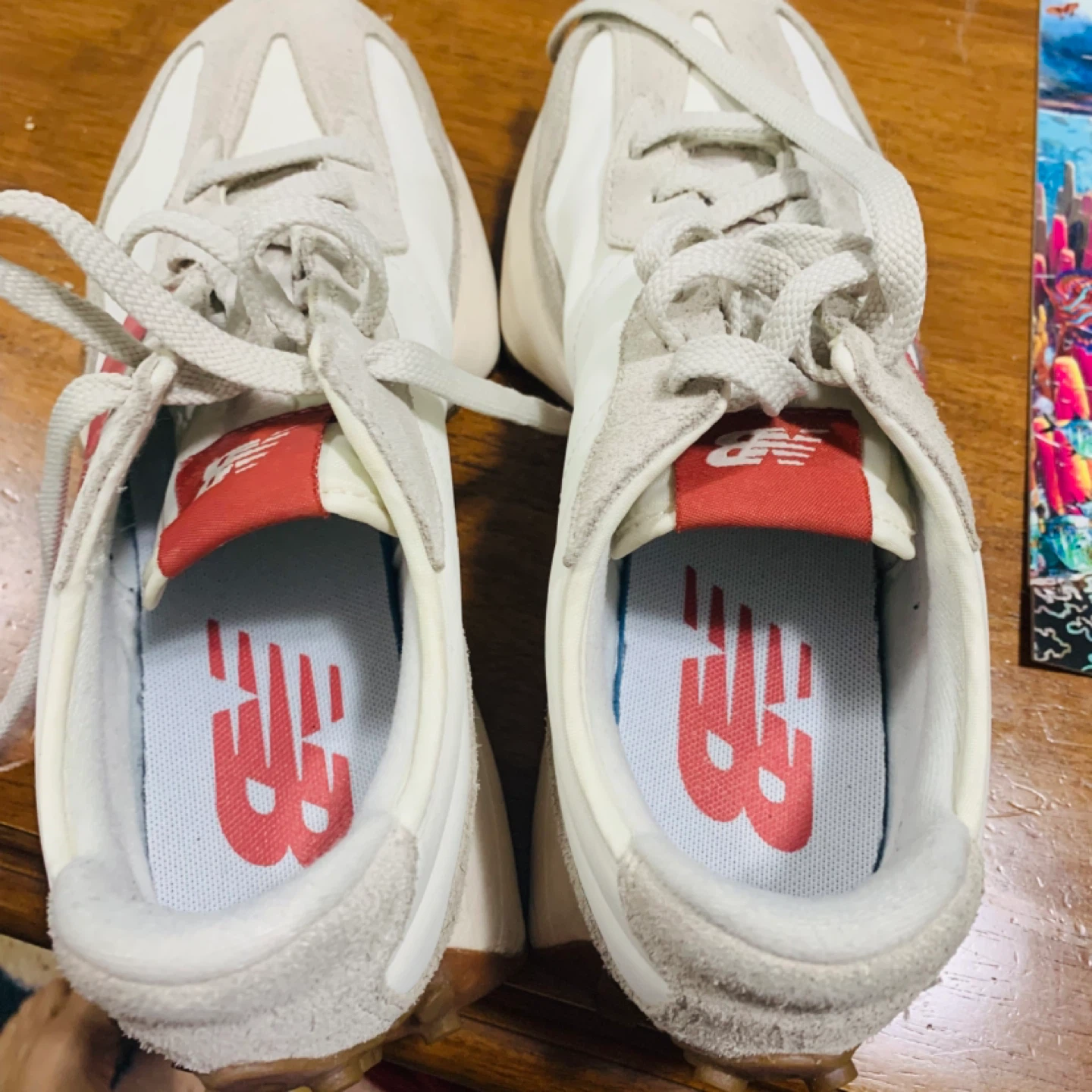 New Balance 327 Cream/Red ~8.5 USW /7 USM