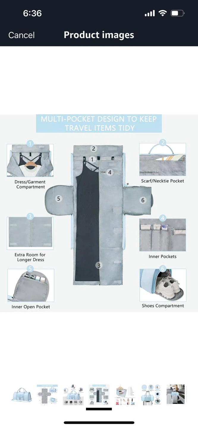 NEW-BOLOSTA convertible garment duffle bag!