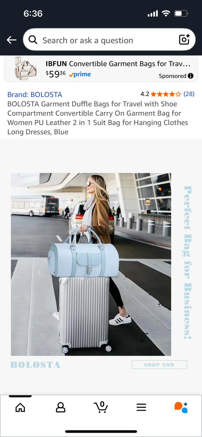 NEW-BOLOSTA convertible garment duffle bag! - photo 4
