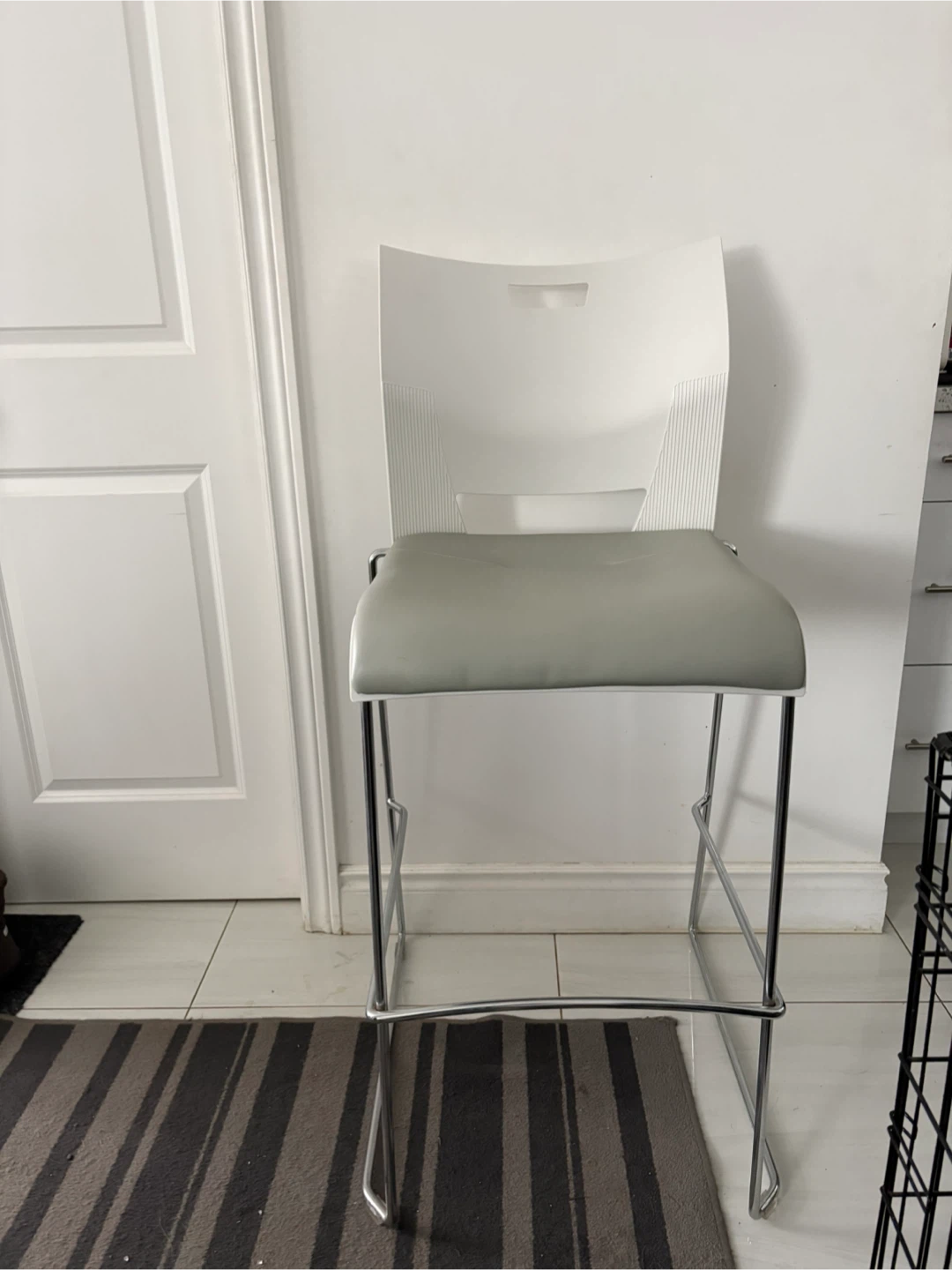 White & Grey Bar Stool