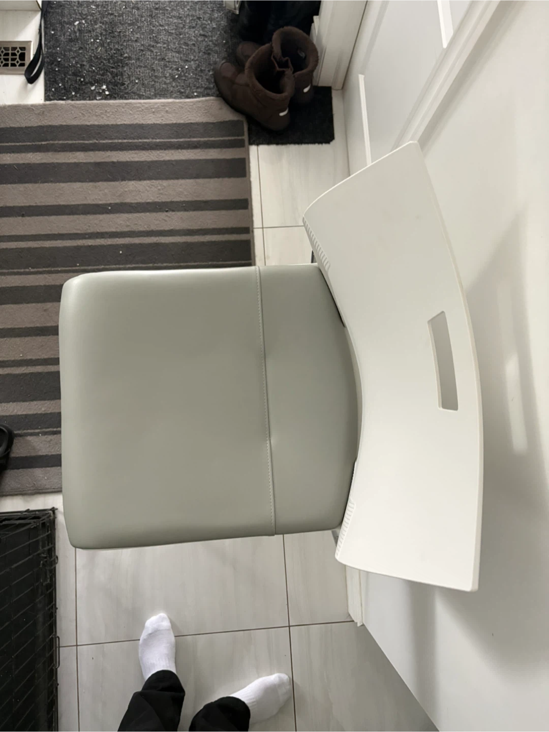 White & Grey Bar Stool - photo 3