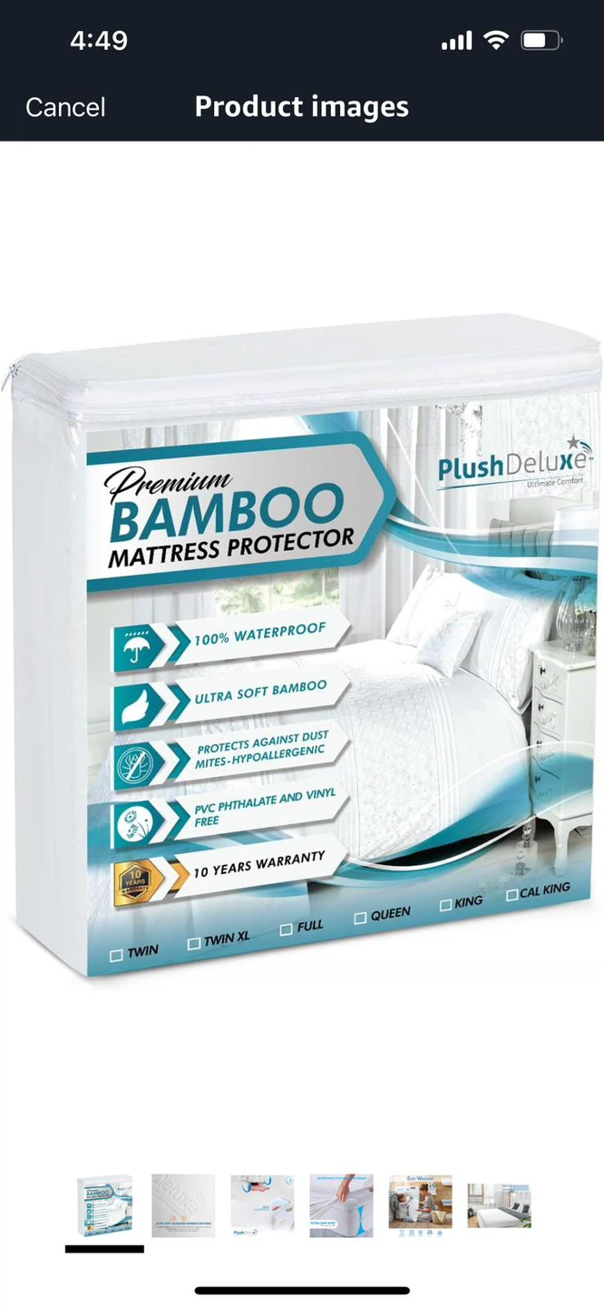 PlushDeluxe Premium Bamboo King Mattress Protector - NEW - photo 2