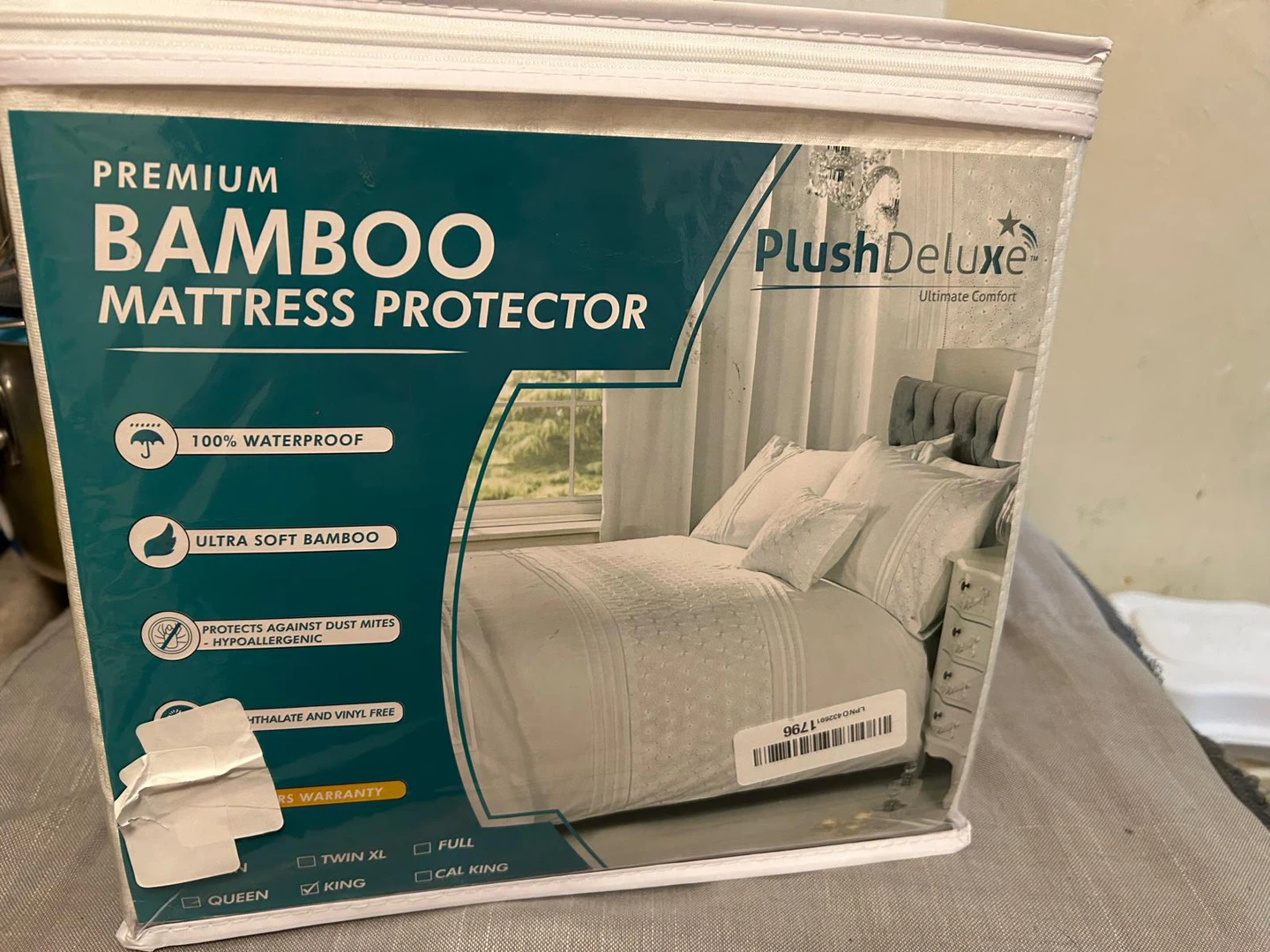 PlushDeluxe Premium Bamboo King Mattress Protector - NEW - photo 3