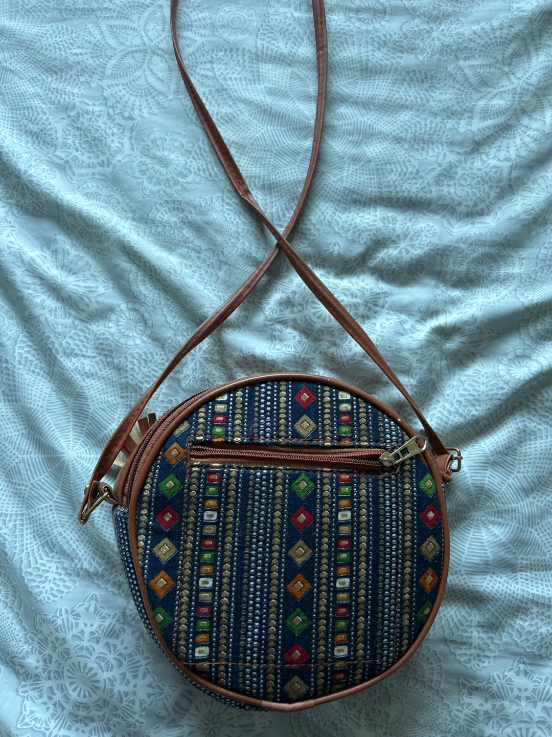 Patterned Round Crossbody Bag - photo 3