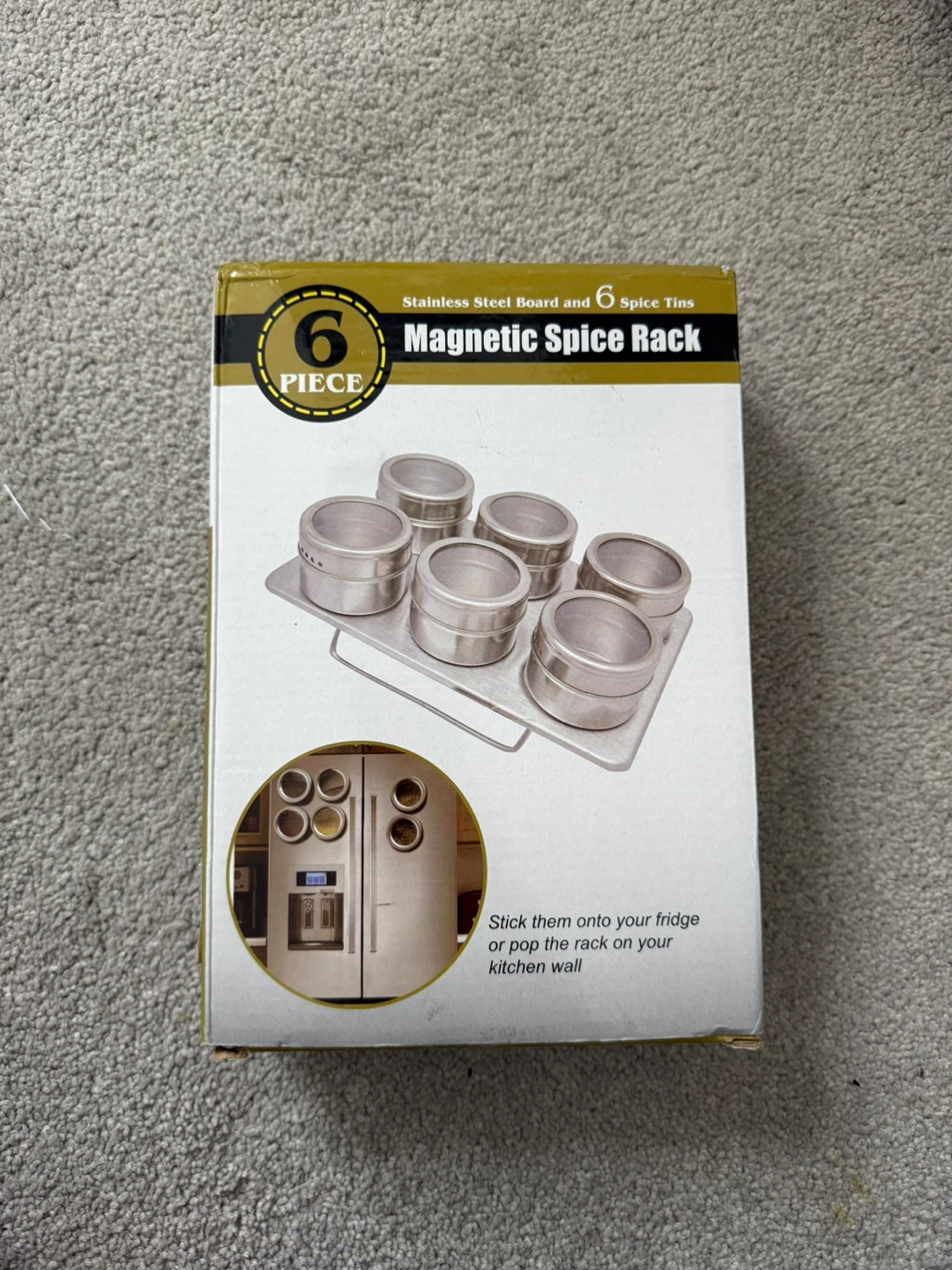 Magnetic Spice Tins 6-pack Stainless Steel Set - photo 3