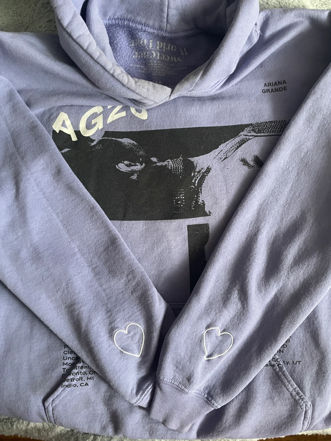 RARE Ariana Grande AG26 Sweetener Tour Hoodie - photo 2