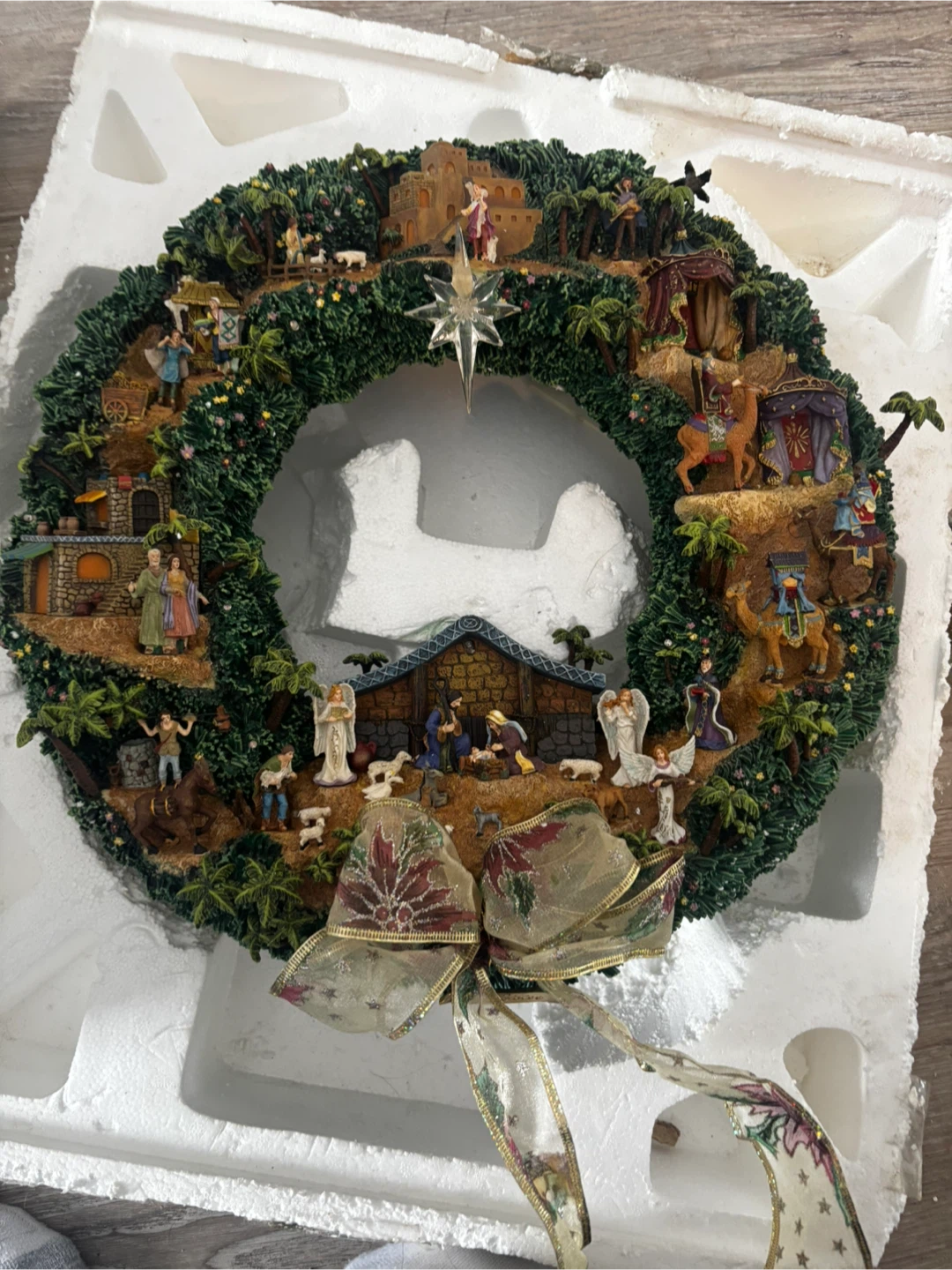 Nativity Scene Christmas Wreath